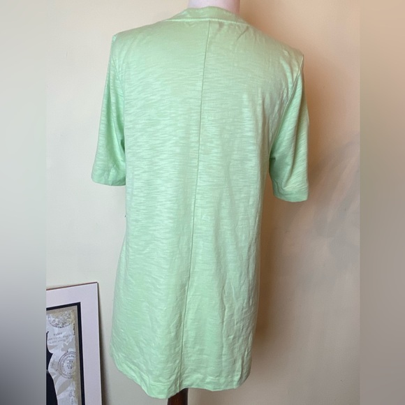 Chico’s Tee Top Size 1 Short Sleeves Mint V Neck - Picture 4 of 8